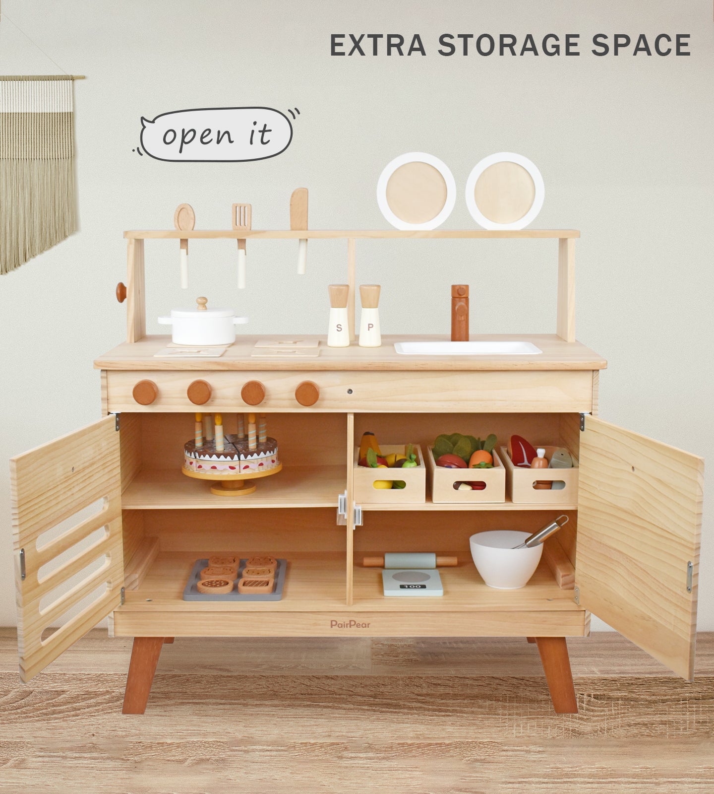 Wooden Toys Play Kitchen for Kids