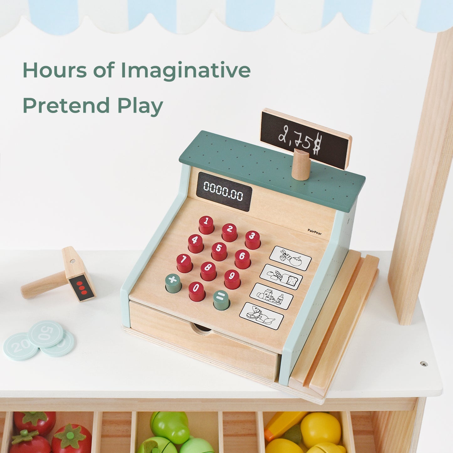 Wooden Toy Cash Register