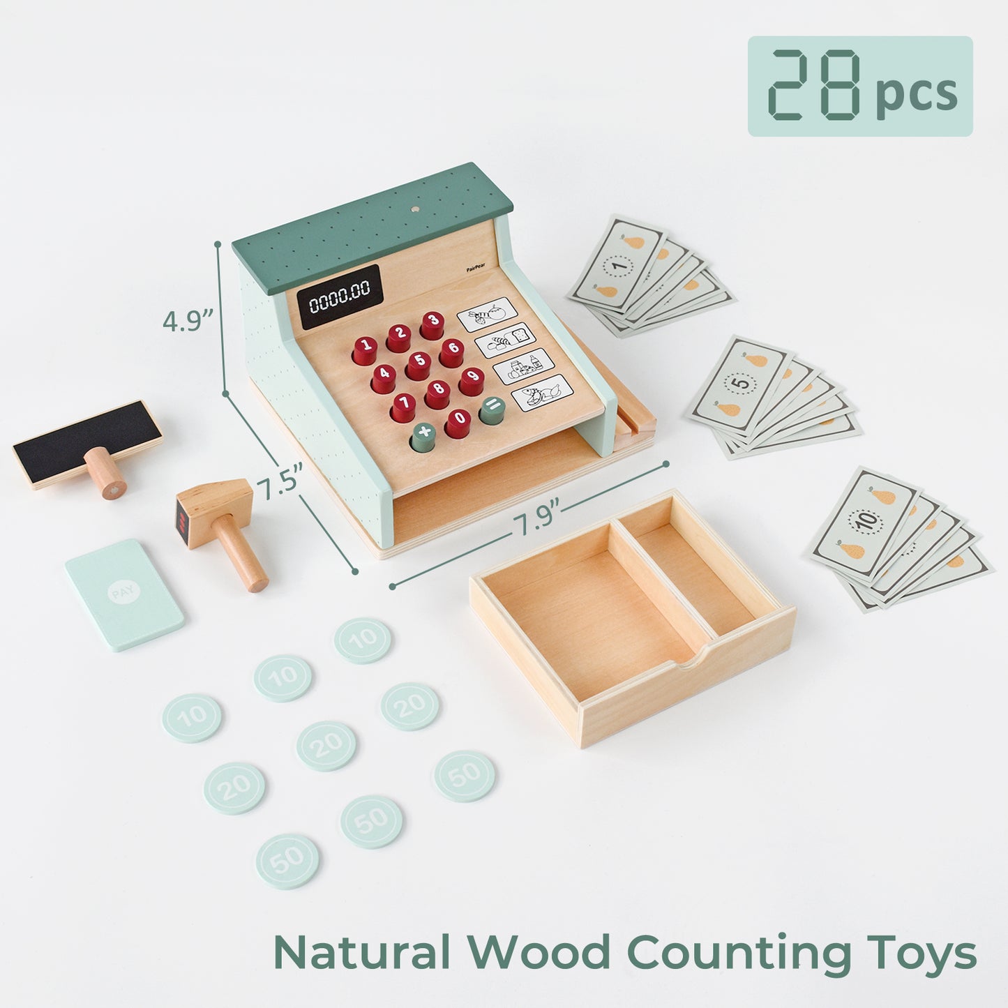 Wooden Toy Cash Register