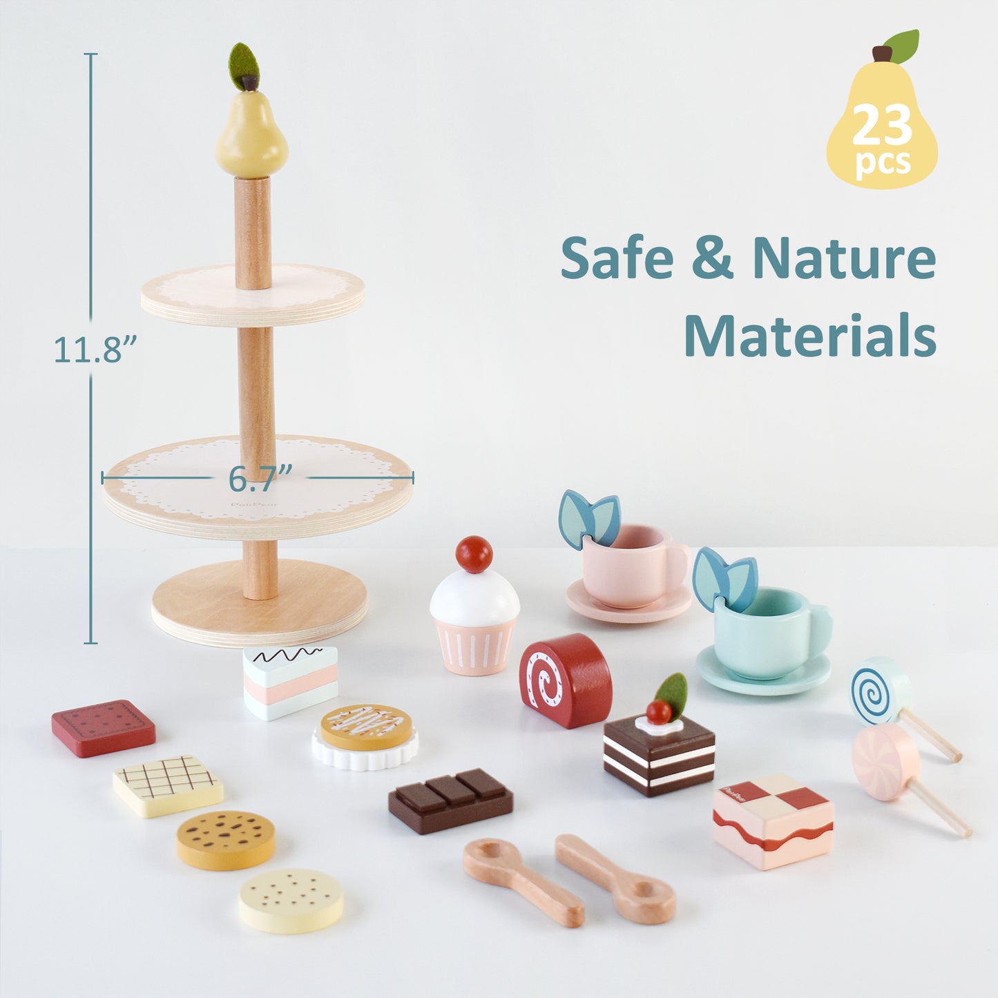 Tea Party Set Dessert Stand Playset