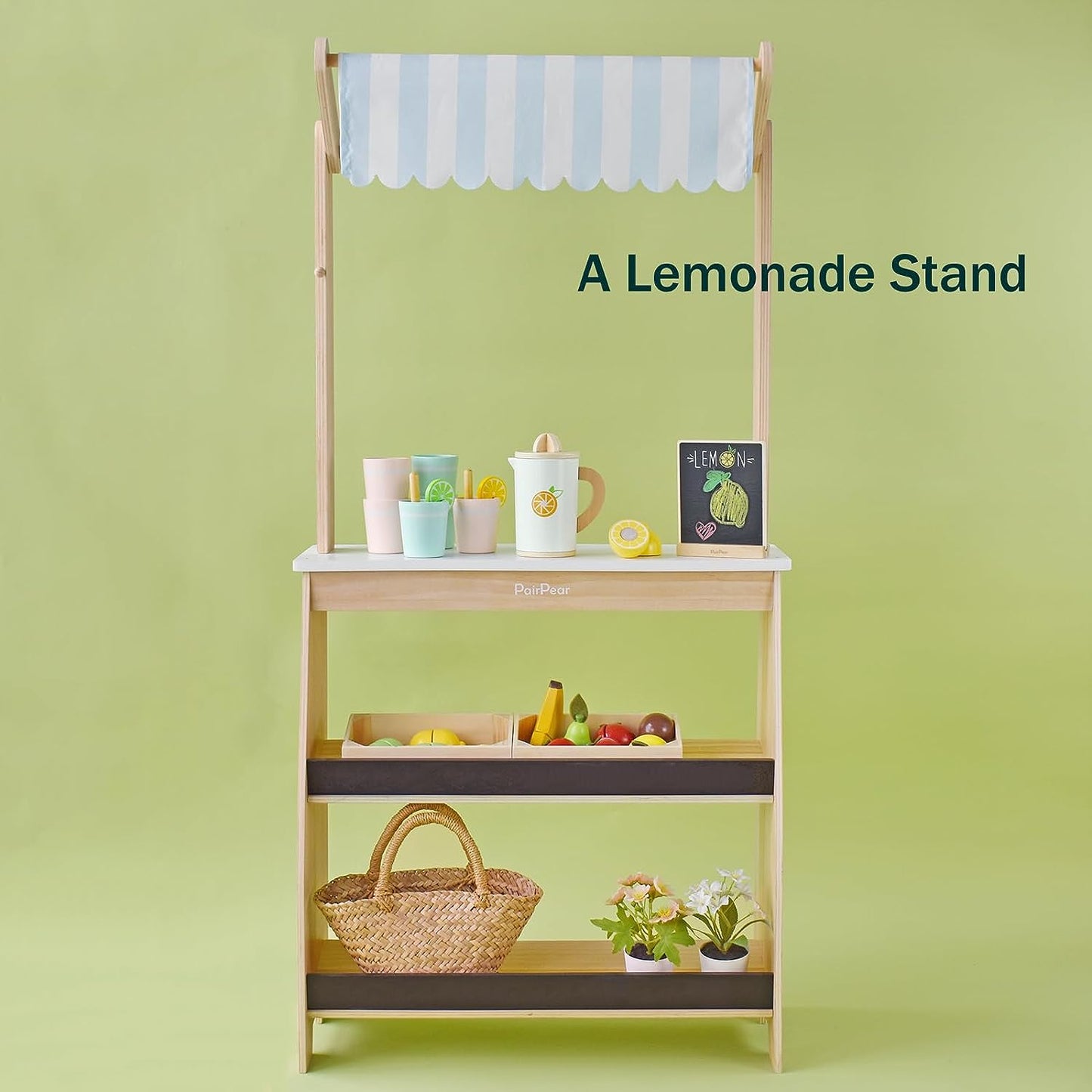 Wooden Grocery Store & Lemonade Stand for Kids