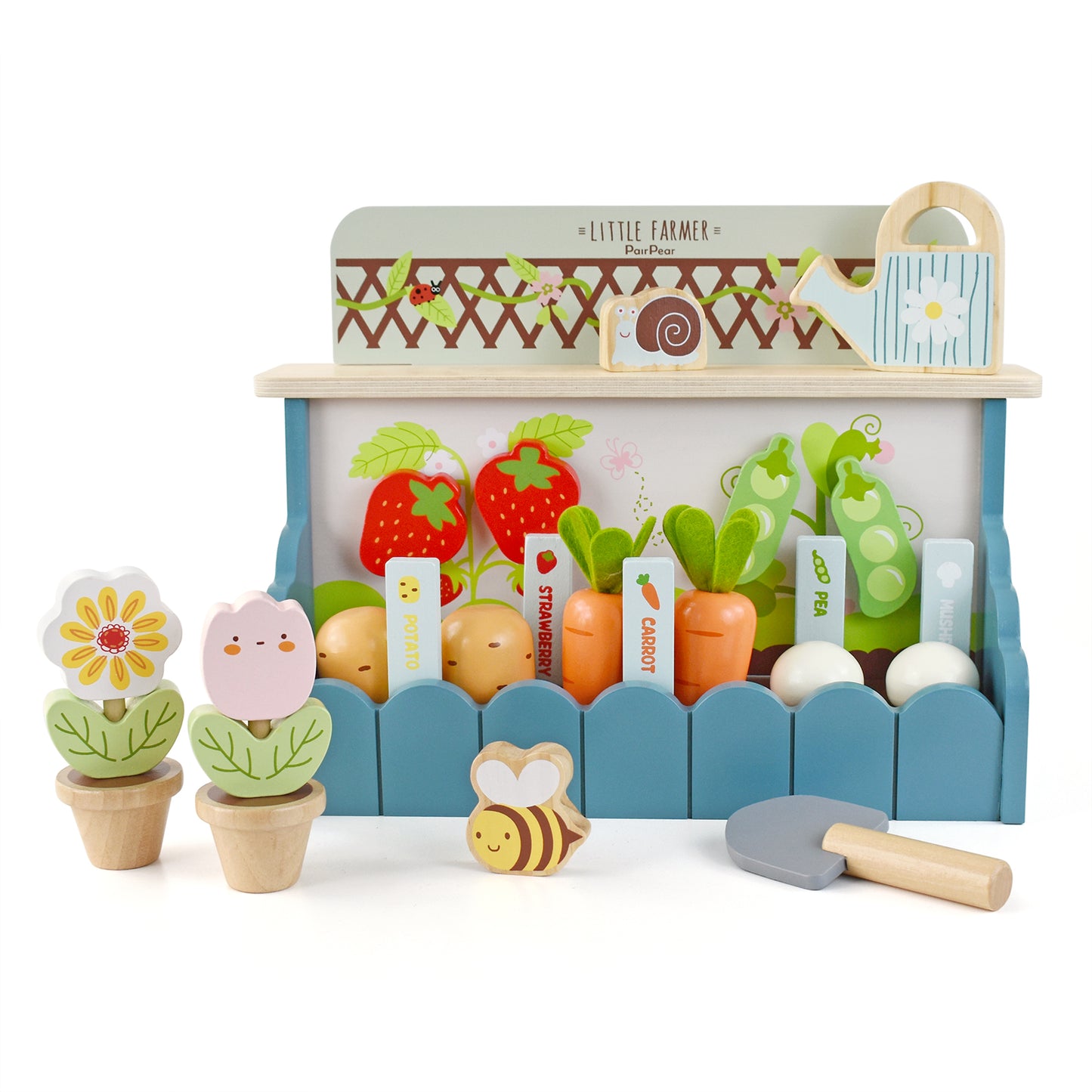 Wooden Flower Garden Toy Playset