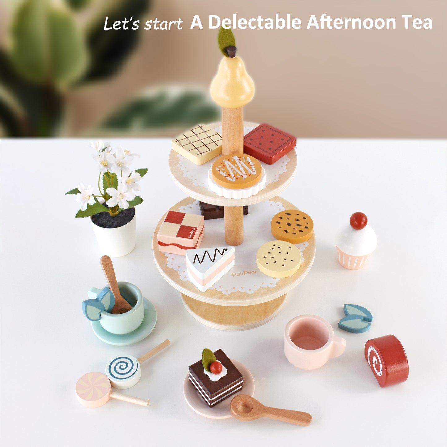 Tea Party Set Dessert Stand Playset