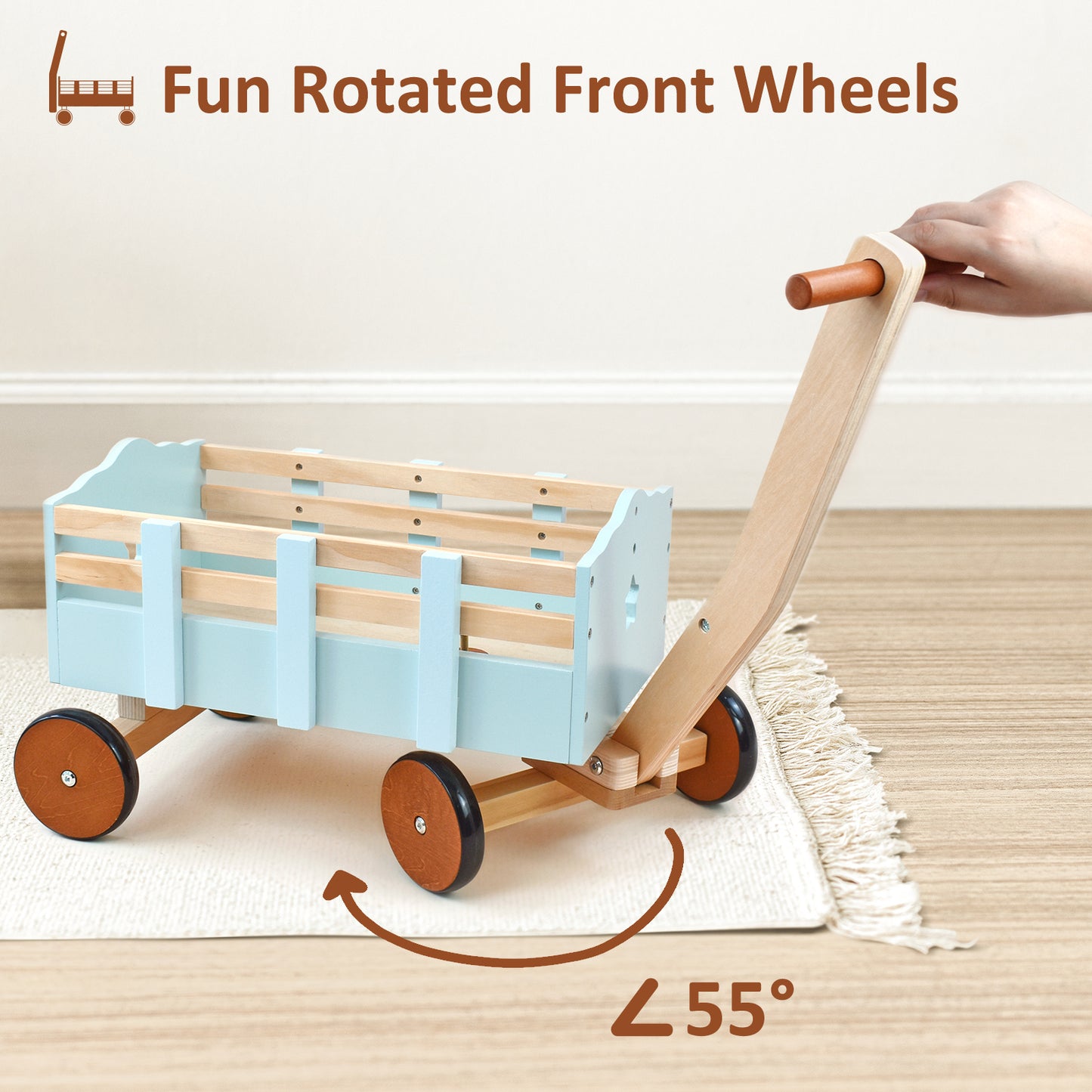 Wooden Toys Cargo Walker Cart Wagon Stroller