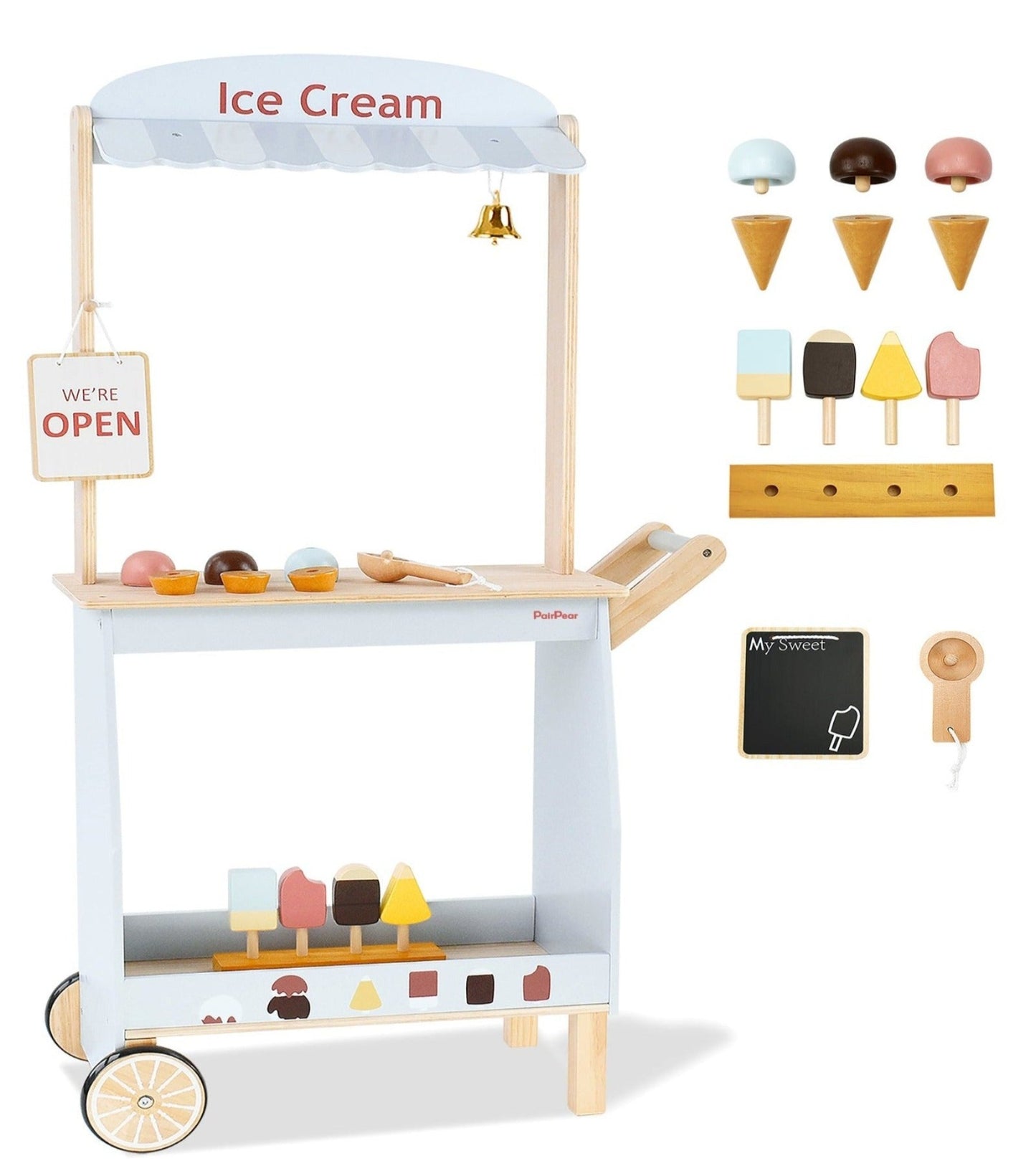 Wooden Ice Cream Cart for Kids