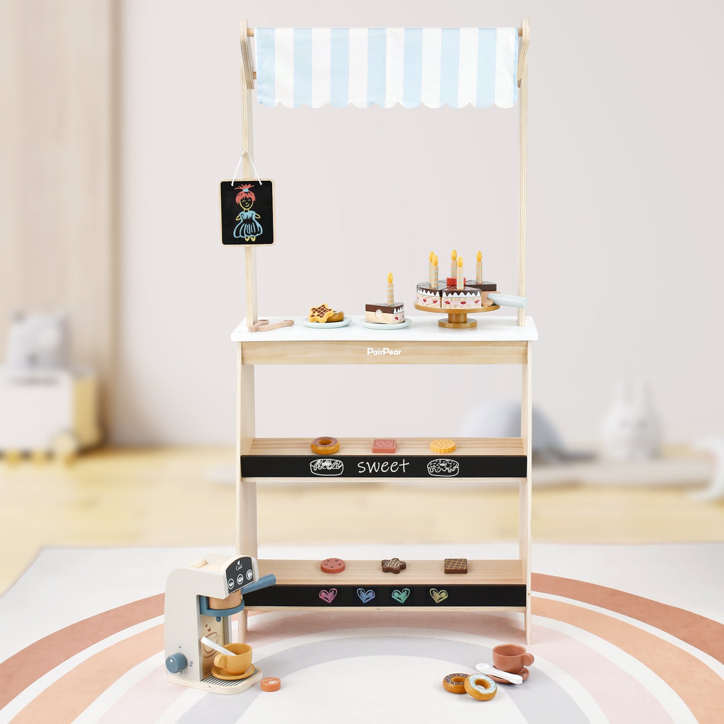 Wooden Grocery Store & Lemonade Stand for Kids