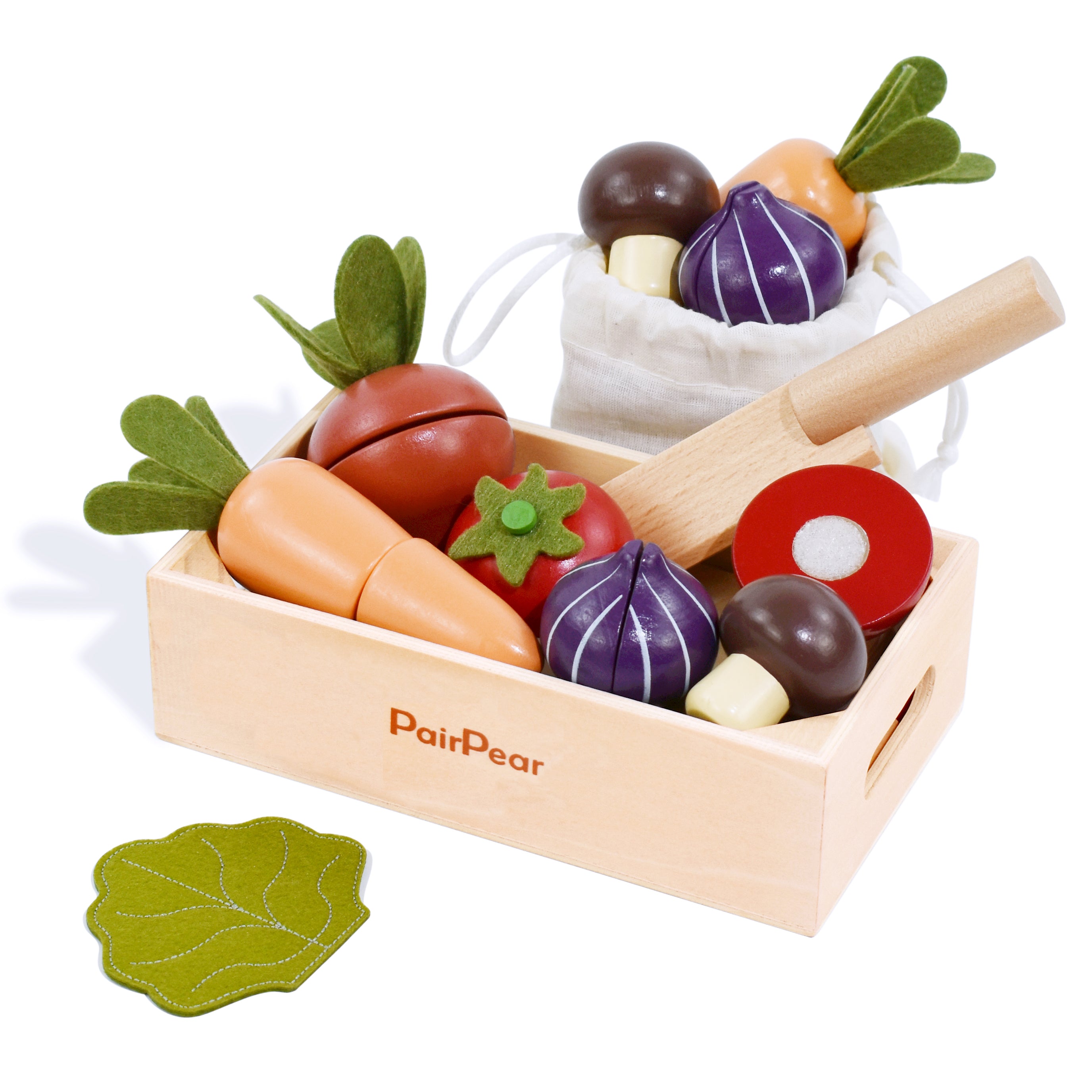 Wooden pretend clearance play food