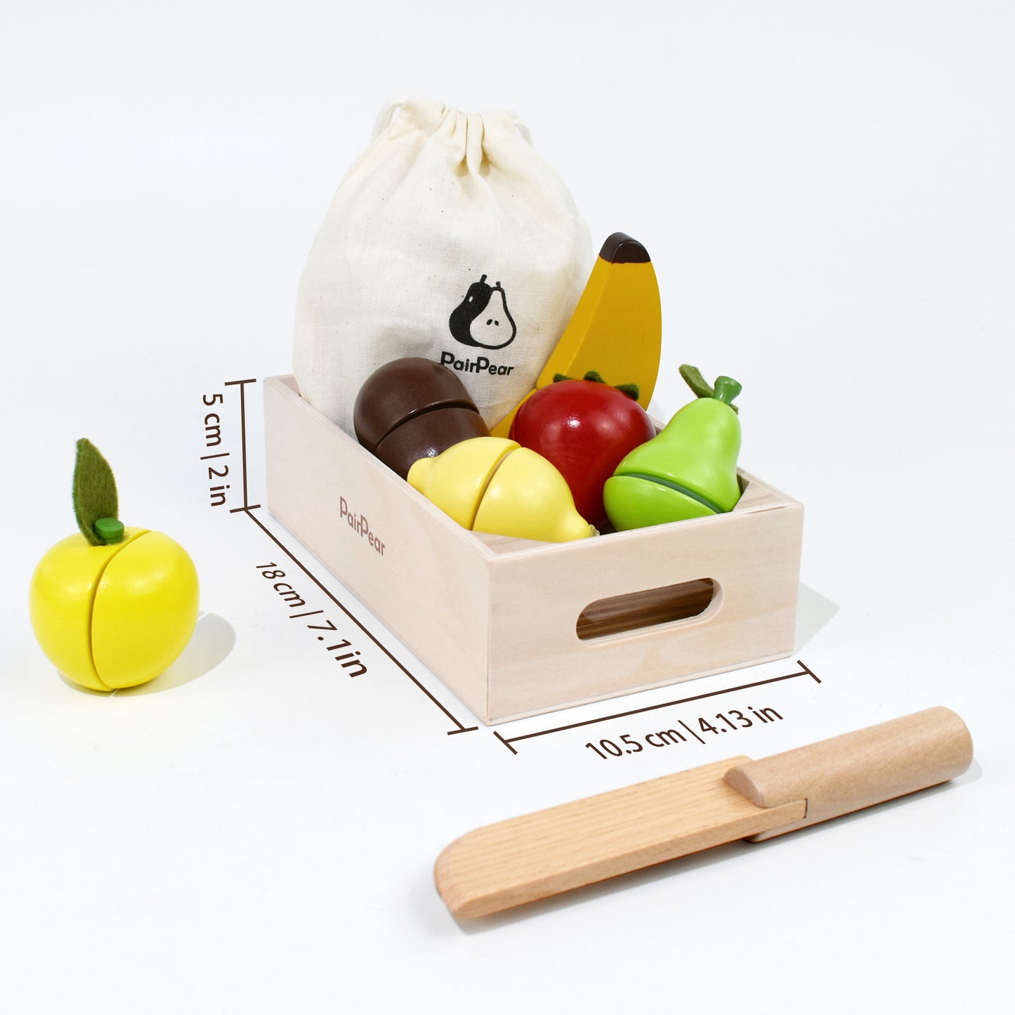 Wooden Play Food Cutting Fruit Set