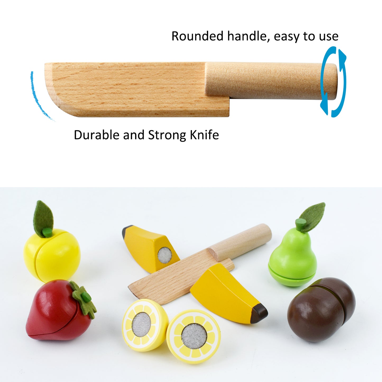 Wooden Play Food Cutting Fruit Set