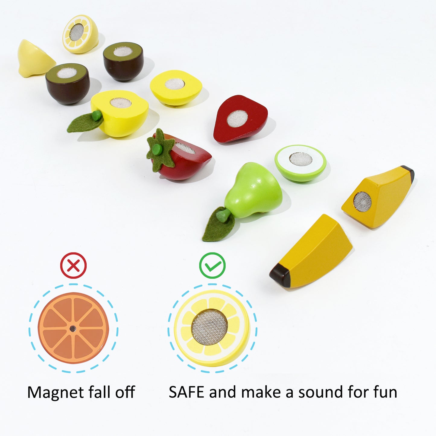 Wooden Play Food Cutting Fruit Set