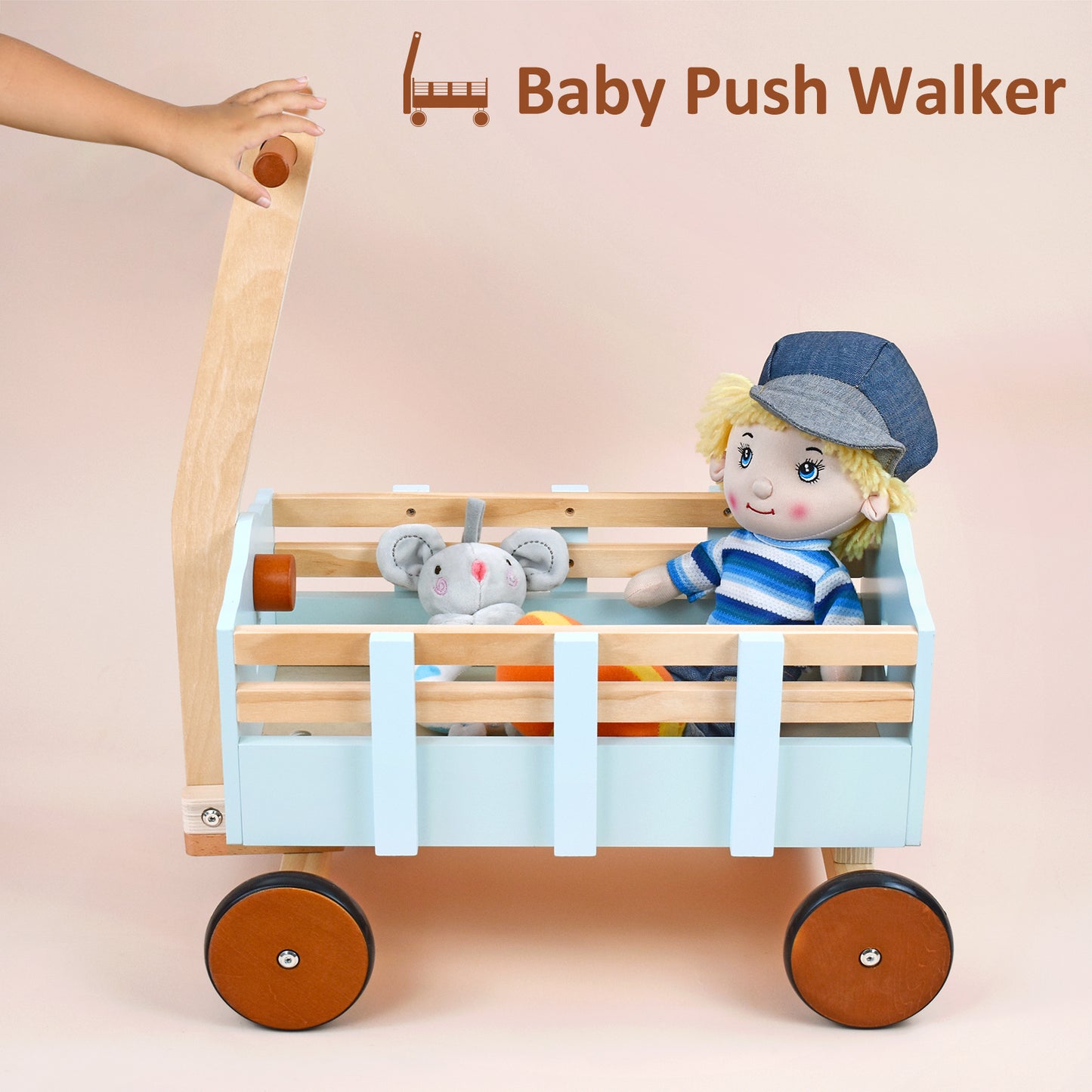 Wooden Toys Cargo Walker Cart Wagon Stroller