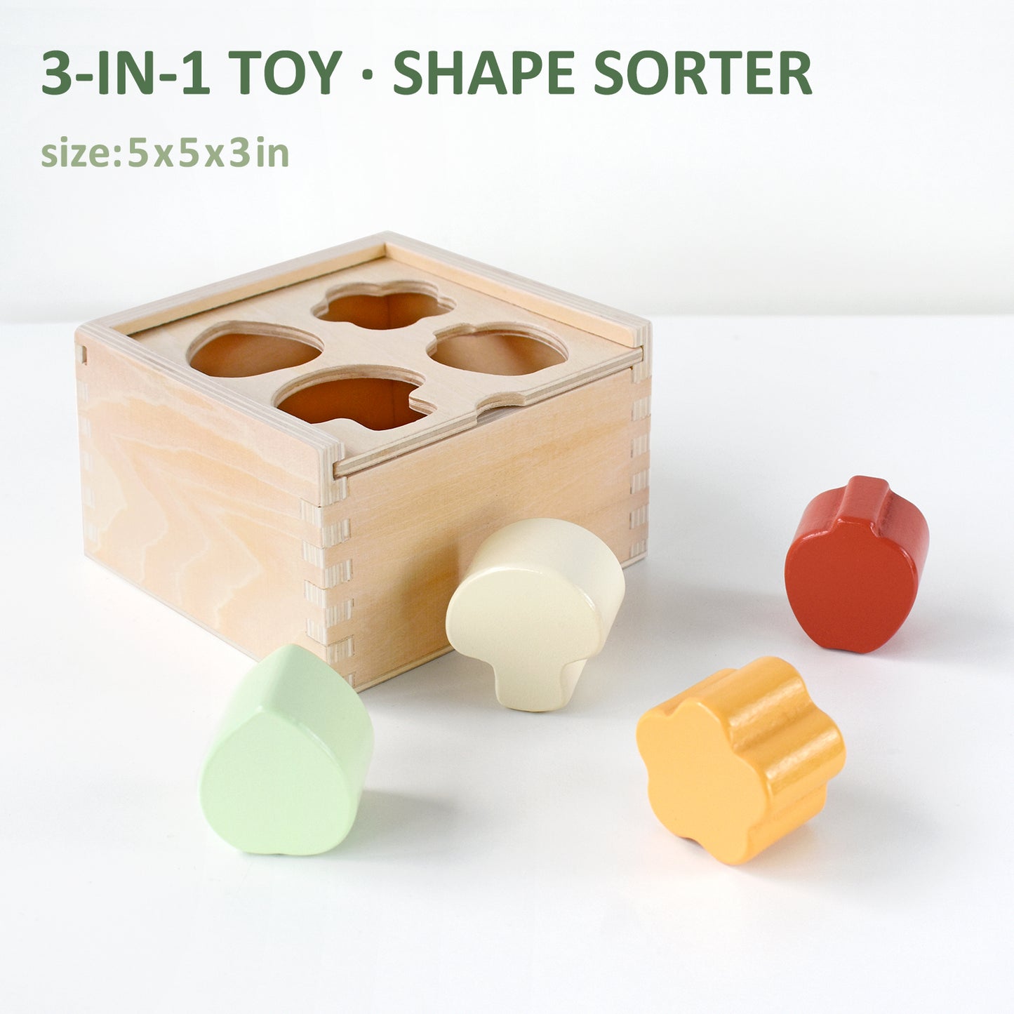 Wooden Toys Shape Sorter Cubes