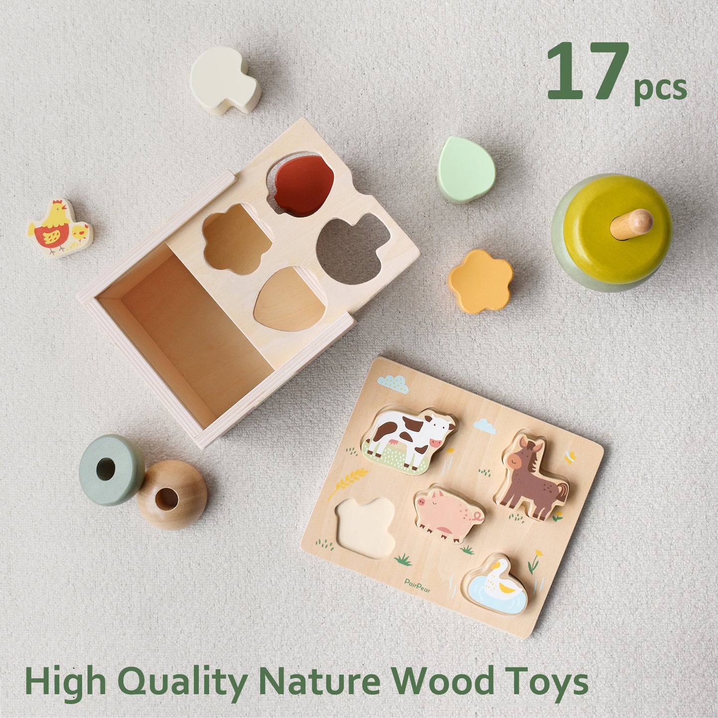 Wooden Toys Shape Sorter Cubes