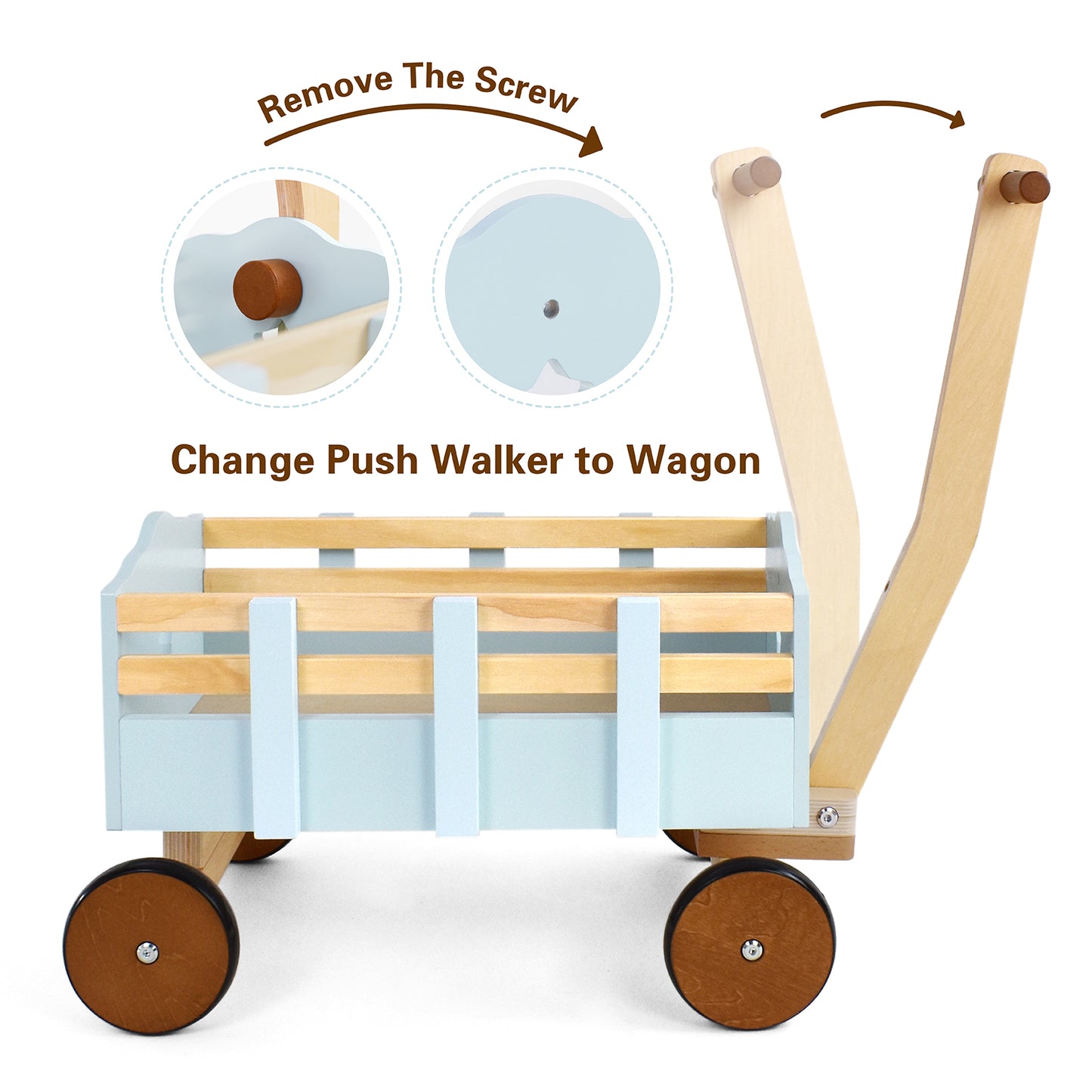 Wooden Toys Cargo Walker Cart Wagon Stroller