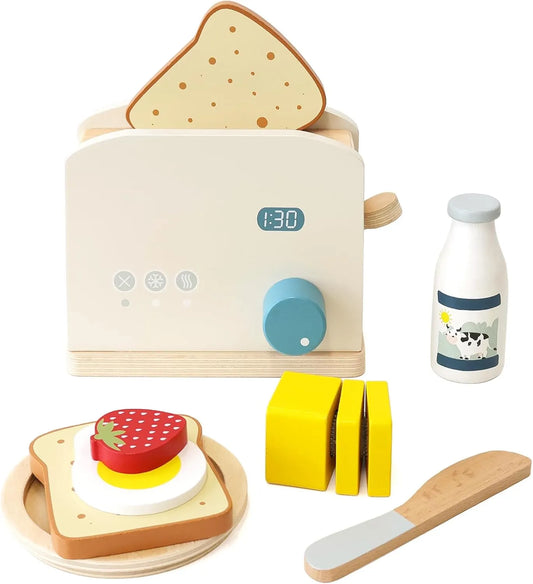 PairPear Wooden Pop-Up Toaster Playset