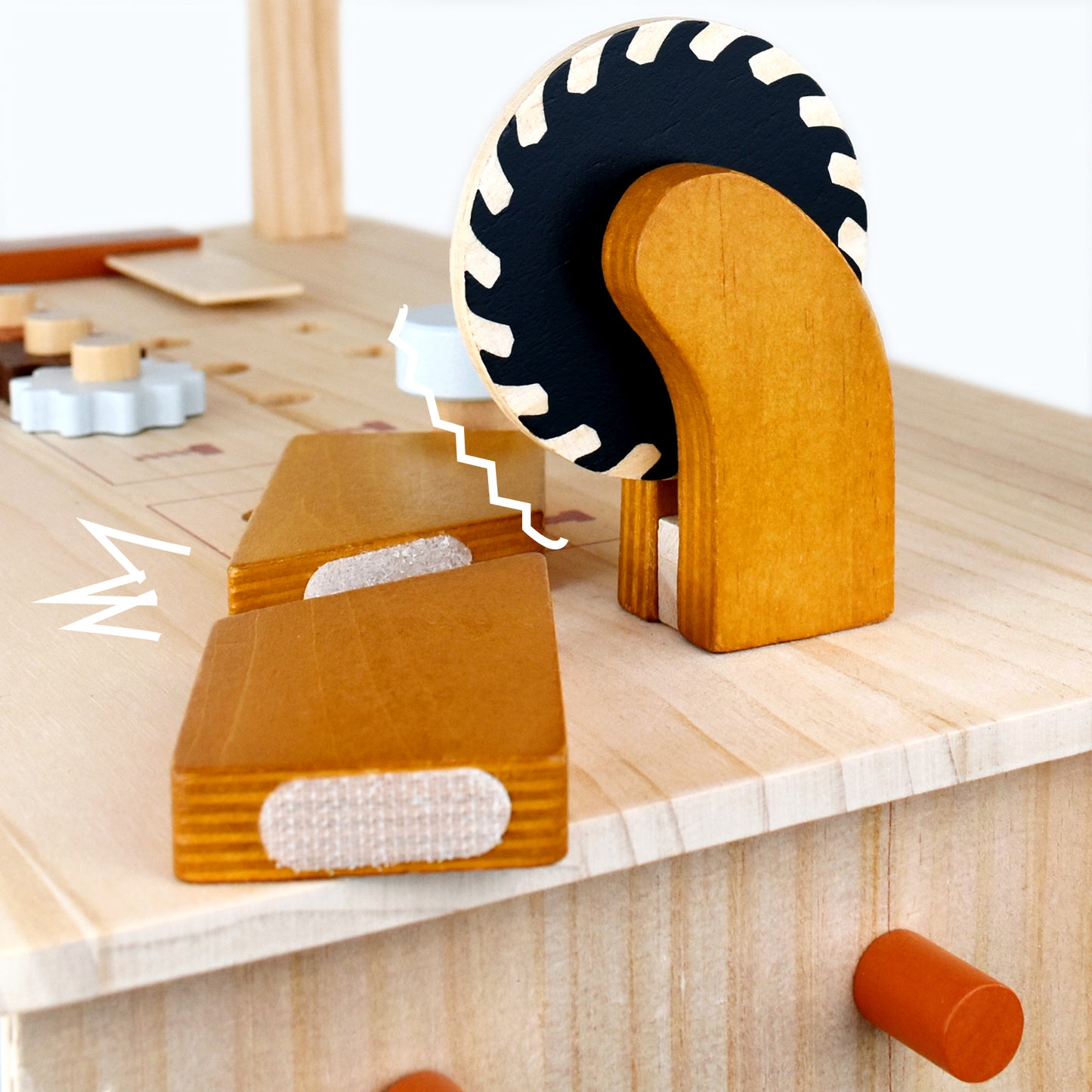 Wooden Toy Workbench with Tools