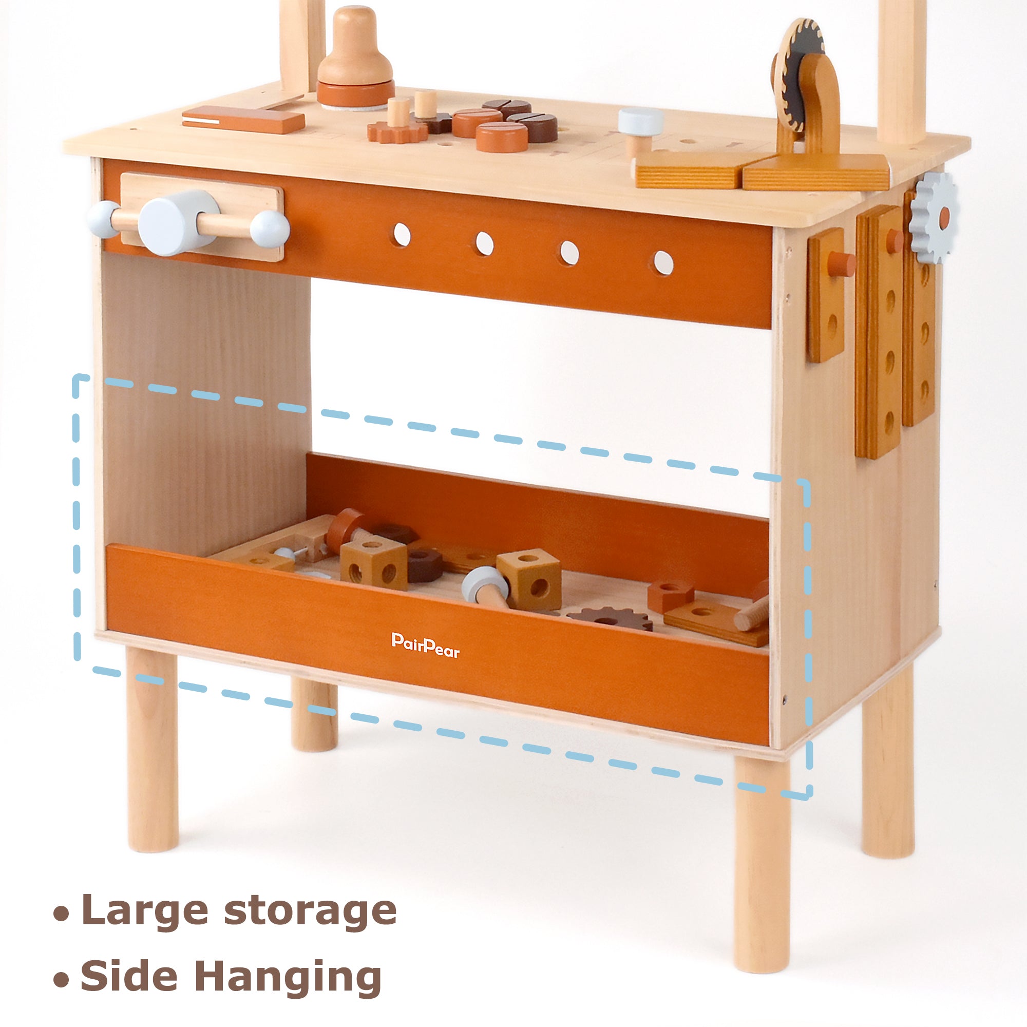 Wooden Toy Workbench with Tools – pairpeartoy